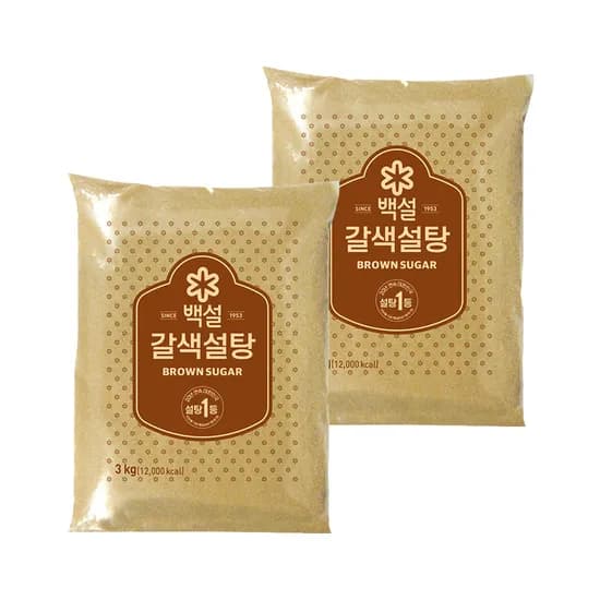 백설 갈색설탕 3kg 2개