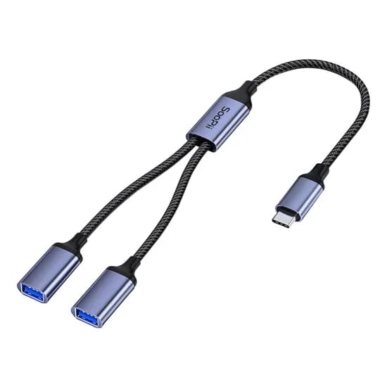수피 USB 2.0 Y자형 C타입 연장 케이블 GD13, 50cm, 1개