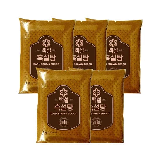 백설 흑설탕 1kg 5개