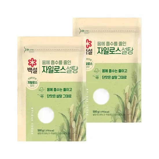 백설 하얀 자일로스 설탕 500g 2개