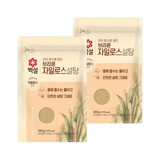 백설 브라운 자일로스 설탕 500g 2개