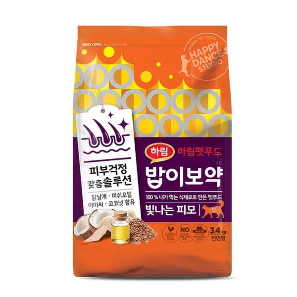 하림펫푸드 밥이보약 고양이사료 빛나는 피모 닭 3.4kg