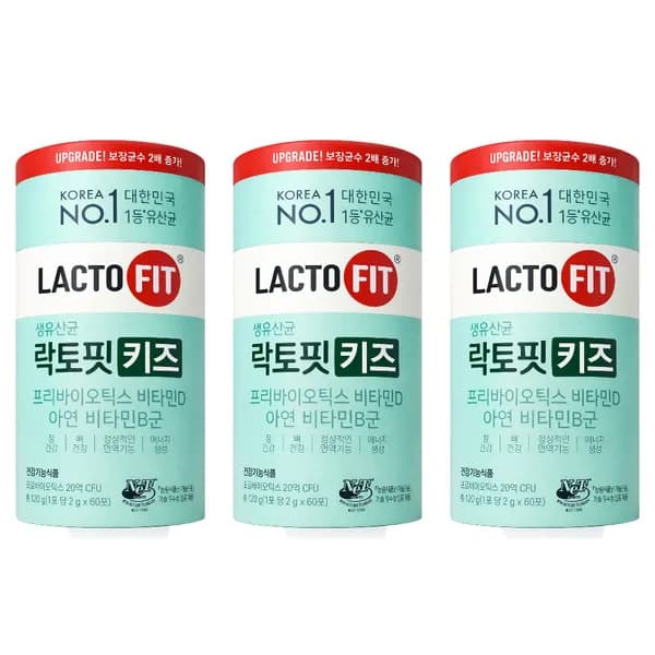 종근당건강 생유산균 락토핏 키즈 60포 3통