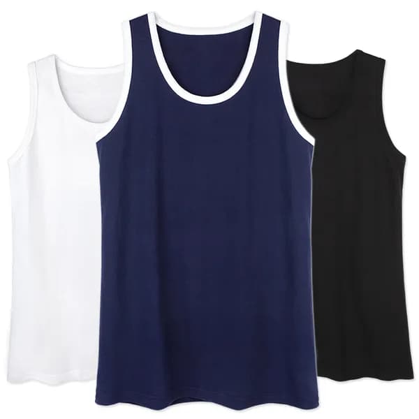 남성 싱글면 30수 민소매 티셔츠 블랙 4XL(120-130) 1개