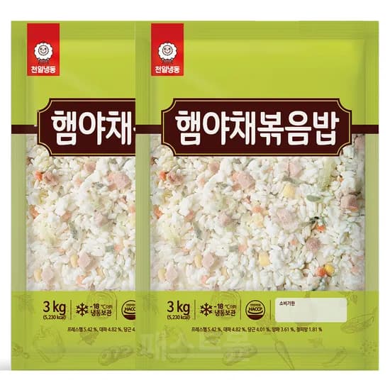 천일냉동 햄야채볶음밥 3kg 2개