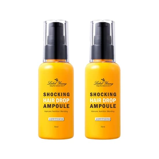 라벨영 쇼킹 헤어 한방울 앰플, 70ml, 2개