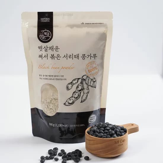 햇살채운 쪄서 볶은 서리태 콩가루 500g 1팩