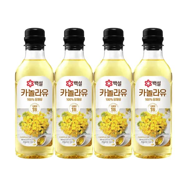 백설 카놀라유 500ml 4개 15,900원