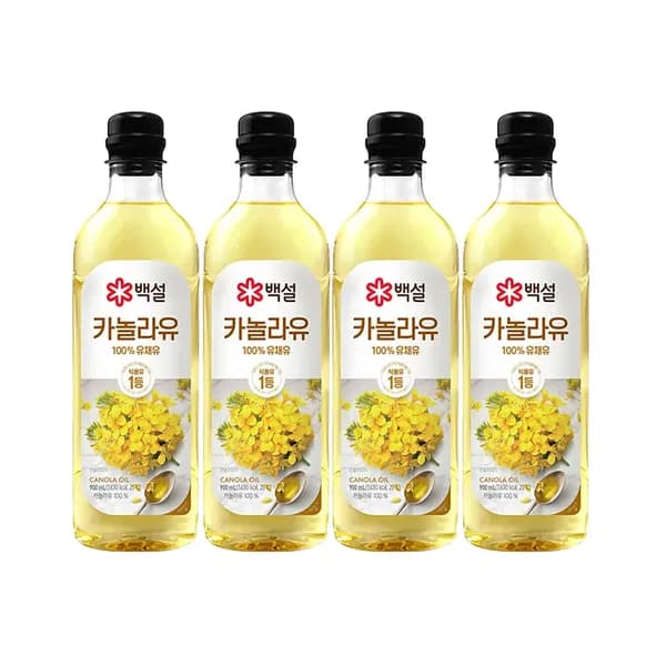 백설 카놀라유 900ml 4개 23,900원