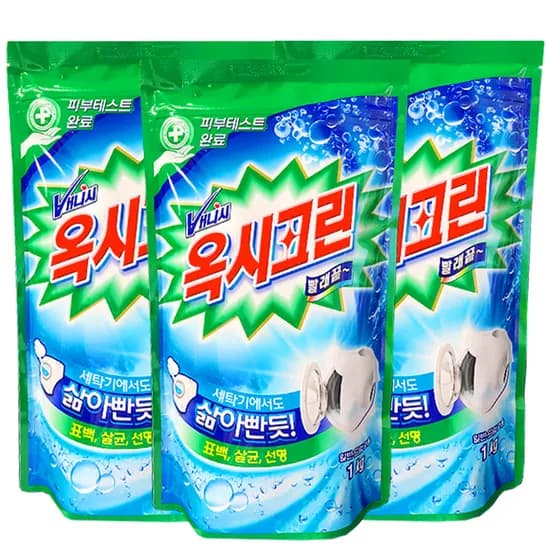 옥시크린 리필형 표백제 1kg 3개