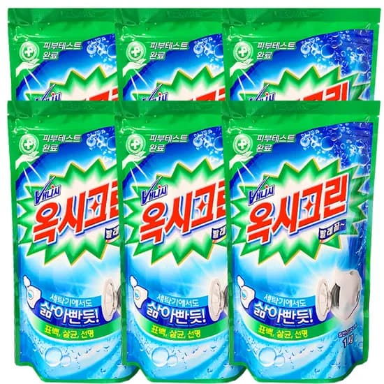 옥시크린 리필형 표백제 1kg 6개