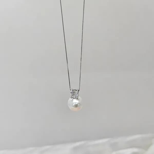 S925 로맨틱 천연 진주 목걸이 JSI210 화이트 프리 1개 29,990원
