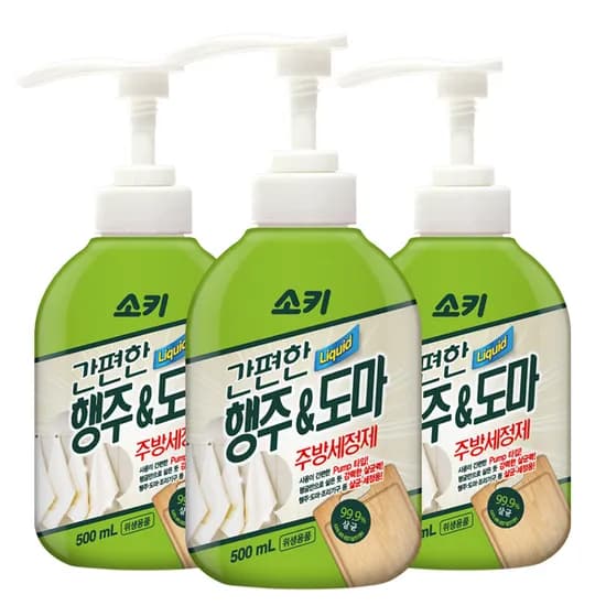 무궁화 소키 행주도마 주방세정제 500ml 3개
