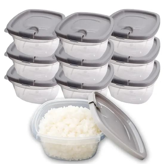 홈쿡 집밥팩 전자레인지용기 그레이 350ml 10개