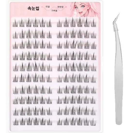 예쓰안나 1초 원터치 노글루속눈썹, 휴대용, 블랙, 06, 1개