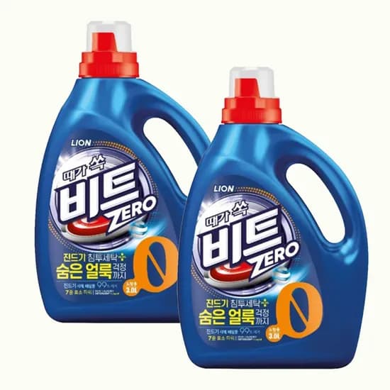 라이온 비트 진드기 침투 세탁 세제 드럼용 3L 2개