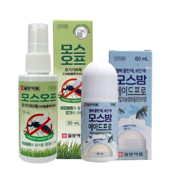 일양약품 모스오프 50ml 1개 외 모스밤 60ml 1개 2개