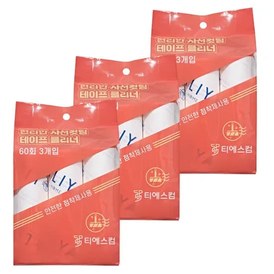 일리야 사선컷팅 테이프클리너 리필 16cm 60매 9개