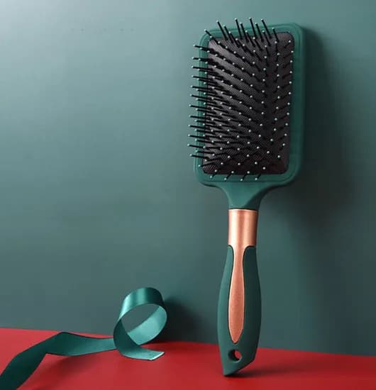 헤어 볼륨 드라이빗 머리빗, 그린, 사각브러쉬, 1개