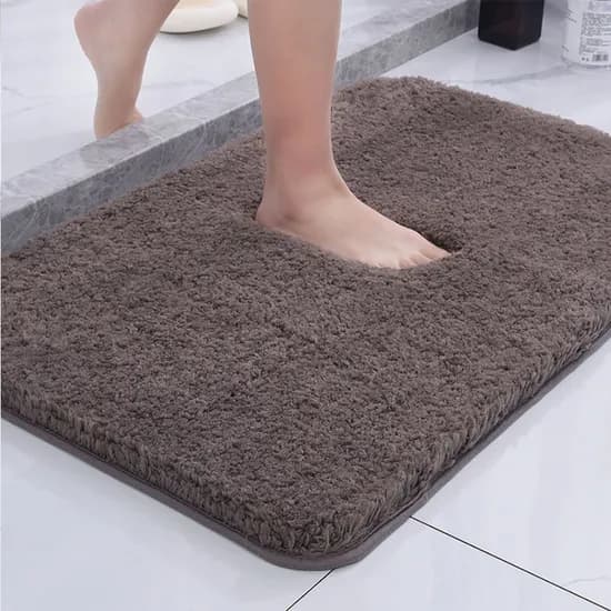 애플민트 빨아쓰는 호텔 주방 욕실 먼지없는 부드러운 발매트, 브라운, 50x80cm