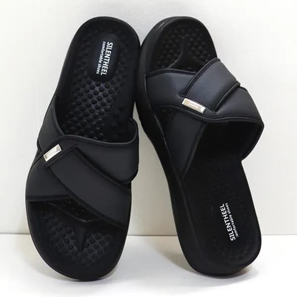 지압패드 쿠션 슬리퍼 KS032 블랙 260mm 1개