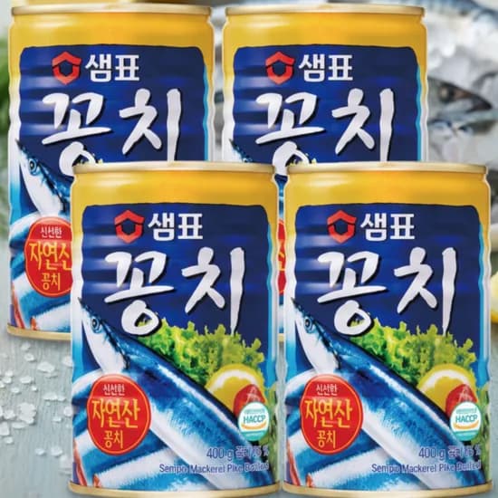 샘표 꽁치 원터치 통조림 400g 4개