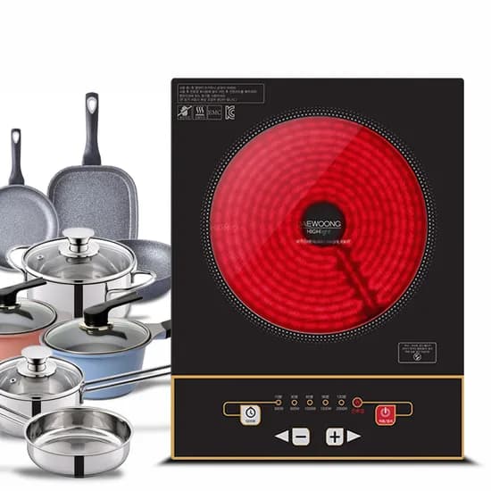 대웅 하이라이트 전기레인지 DW-EH102 프리스탠딩 2000W 블랙 1개