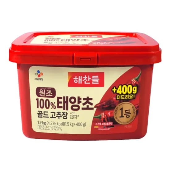 해찬들 태양초 골드 고추장 1.9kg 1개