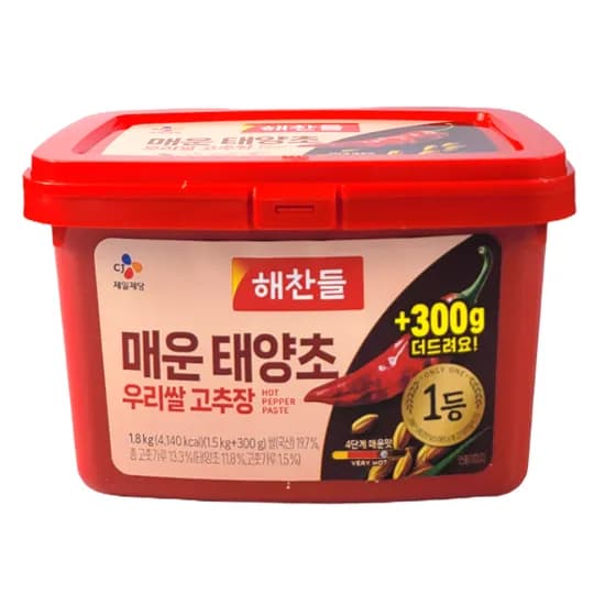 해찬들 매운 태양초 우리쌀 고추장, 1.8kg, 1개