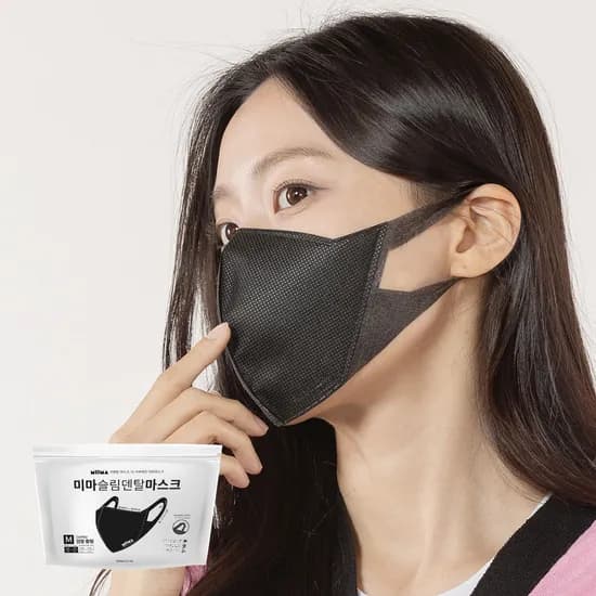 미마 슬림 덴탈 마스크 중형 검정 50장 19,900원