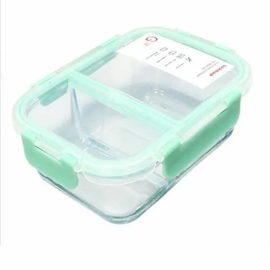 락앤락 유리 밀폐 용기, 2칸, 600ml, 1개