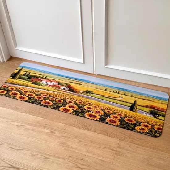 룰루홈 복을 부르는 규조토 발매트 황금해바라기 들판 120x40cm 1개
