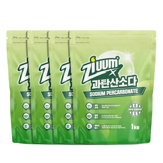 슈가버블 지움 단일성분 과탄산소다, 1kg, 4개