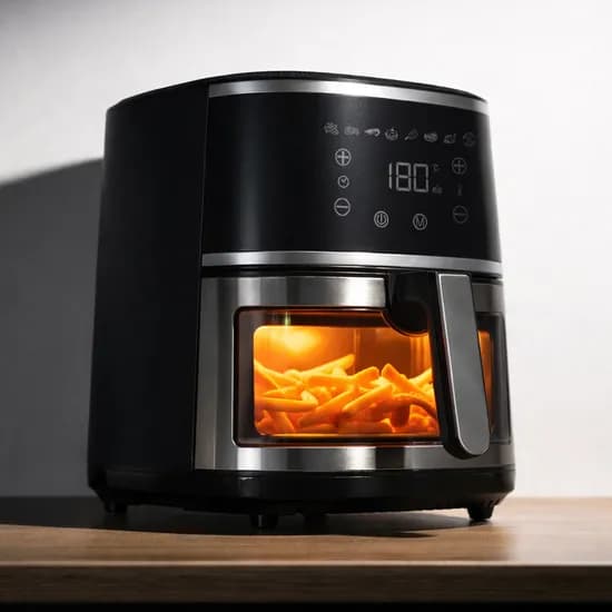 대웅 에어코어 에어프라이어, CZ-AF8050VN, 8L, 투명도어, 원적외선 할로겐램프, 블랙, 1개