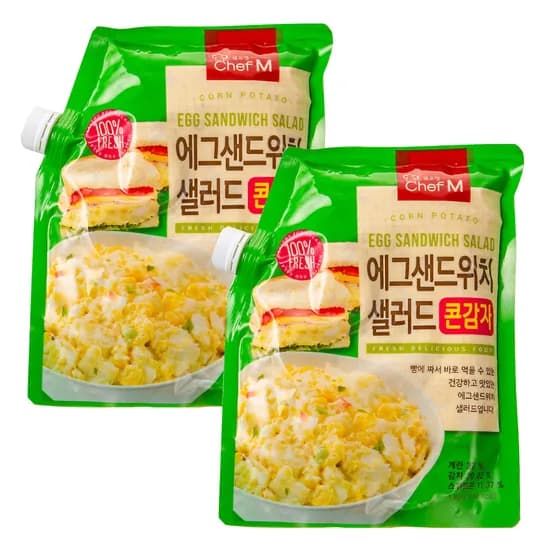 샐러드미인 에그샌드위치 콘감자 샐러드 1kg 2개