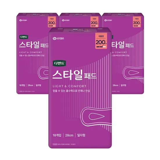 디펜드 스타일 패드 대용량 18매입 4팩