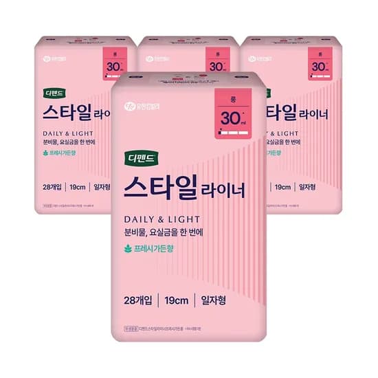 디펜드 스타일 라이너 롱 프레시가든 28매 4팩