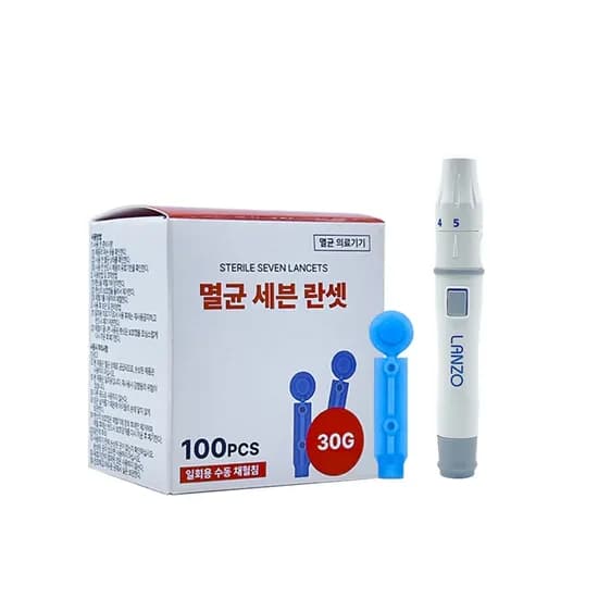 란조 사혈기 멸균 세븐 란셋 30G 100개입 5,700원