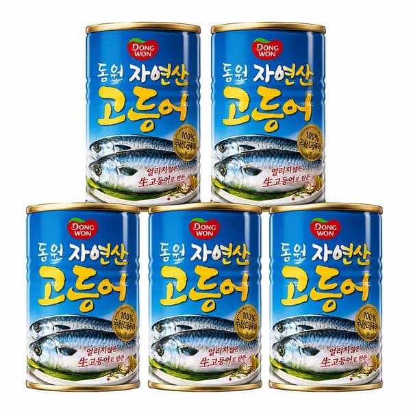 동원 자연산 고등어 통조림 300g 5캔