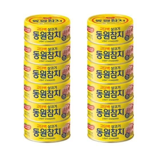 동원 라이트 스탠다드 참치 원터치 150g 12개
