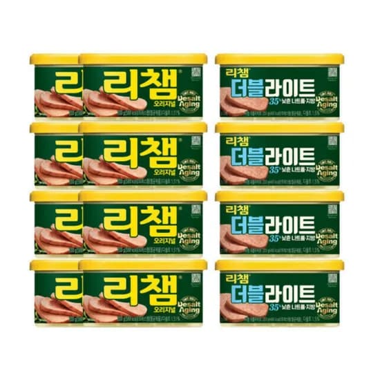 동원 리챔 오리지널 200g 8캔 외 리챔 더블라이트 200g 4캔 1세트