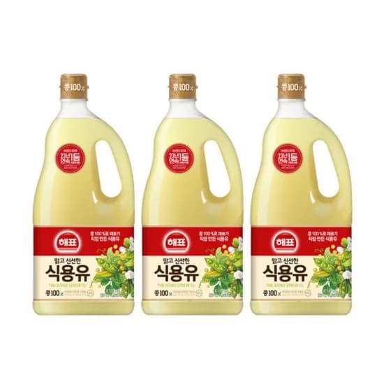 사조해표 식용유, 1.8L, 3병