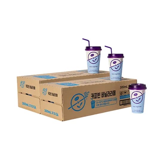 커피빈 바닐라라떼 컵커피, 300ml, 20개