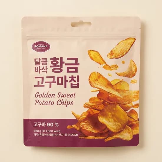 로마나 달콤바삭 황금 고구마칩 320g 2개