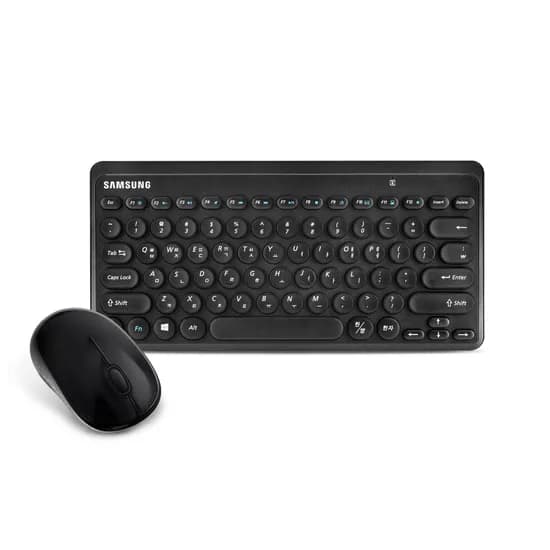 삼성전자 미니 무선 키보드 마우스 세트, SRP-9610B, 텐키리스, 블랙, 1세트