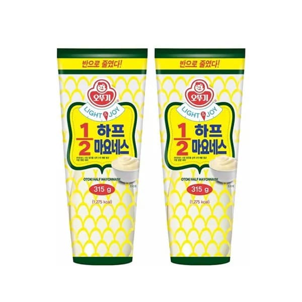 오뚜기 LIGHT&JOY 1/2하프마요네스 315g 2개