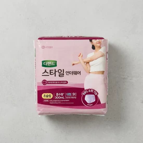 디펜드 스타일 언더웨어 여 초대형 9매 4팩