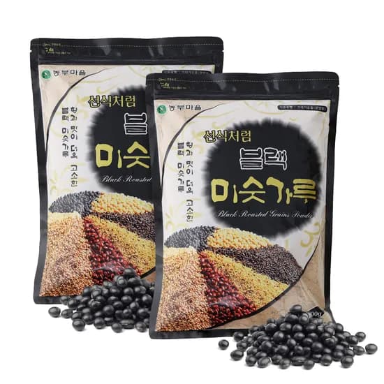 농부마을 선식처럼 블랙미숫가루 900g 2봉