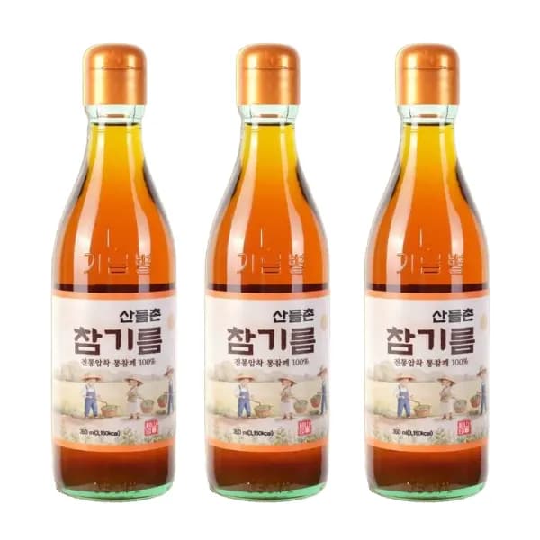 산들촌 전통압착 참기름 350ml 3개 17,300원