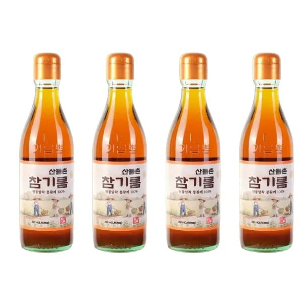 산들촌 전통압착 참기름 350ml 4개 22,000원